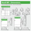 MIP22212T Tablero Resi9 MP Empotrado 2 Filas 12 Módulos IP40 Puerta Translucida 1 Tierra + 1 Neutro Schneider Electric