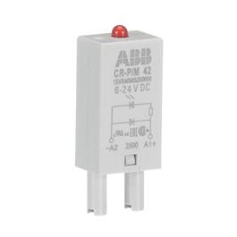 Diodo y Led CR-P/M 42 ABB
Protección Polaridad Inversa, Rueda Libre (Relés Miniatura/Interfase)
Tensión de Alimentación: 6-24 VDC
Color Rojo