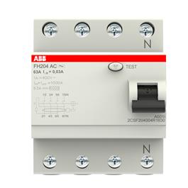 Interruptor Diferencial Tetrapolar FH204 AC-25/0,3 ABB
Corriente Nominal: 25 A
Intensidad de Defecto: 300 mA
No Requiere MCB Adicional