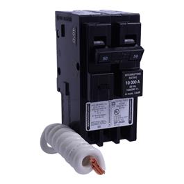HOM250EPD Interruptor enchufable Homeline 50A 2P 120-240 VAC 10 kA GFCI 30mA Schneider Electric