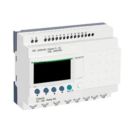 relé inteligente compacto Zelio Logic - 20 E S – 100..240 V CA – relógio - visor