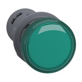 Luz Piloto Monolítica, Easy Harmony Xa2E, Plástico, Verde, 22 Mm, Led Integral, Terminales Con Abrazaderas De Tornillo, 110 V Ca Cc, Antiinterferencia