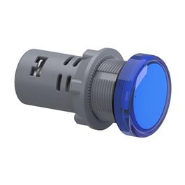 Luz piloto redonda azul Ø 22mm, con LED integrado, 220 ... 230 V, Anti interferencias